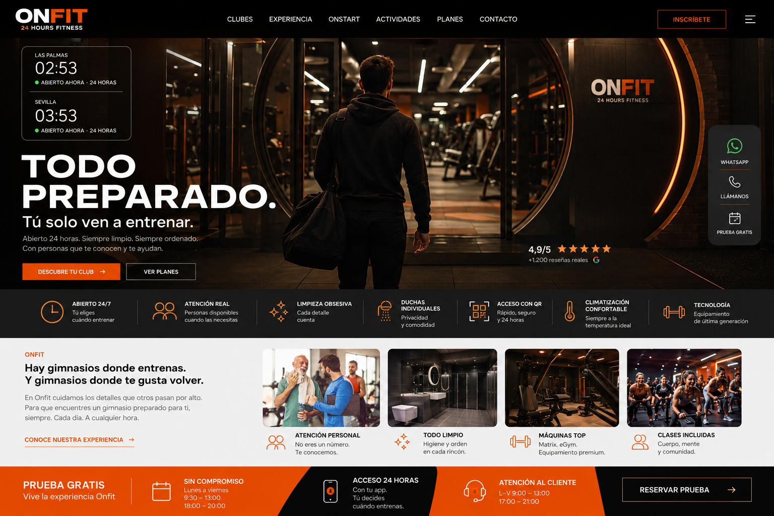 Espacio privado y cuidado en Onfit